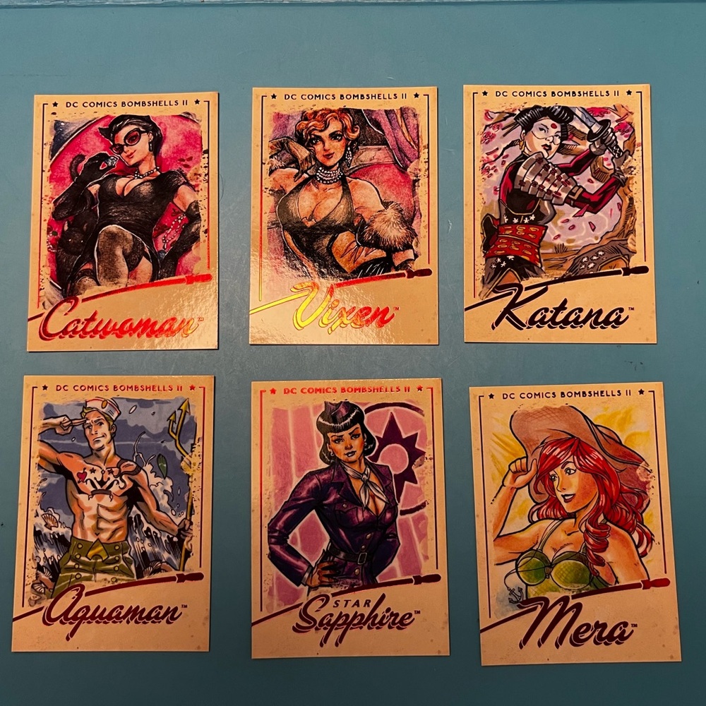 Cryptozoic - DC Comics Bombshells Trading Cards II - 6 card lot